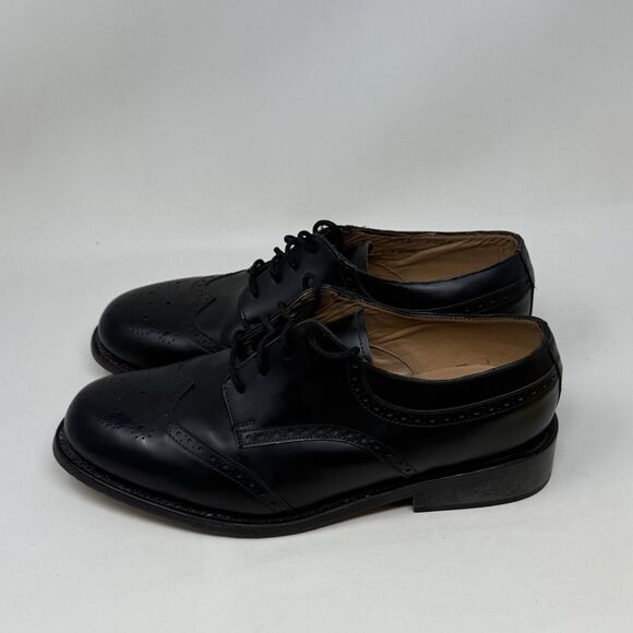Hitchcock Windsor Dress Shoes Mens 7.5 5E Wide Black Leather Wingtip Derby main image 15